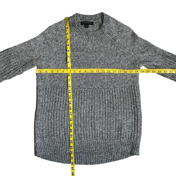 Banana Republic Italian Yarn Gray Ribbed Textured Crewneck Wool Blend Sweater XS - Picture 10 of 11
